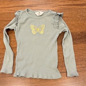 H&M Kids Long Sleeve Shirt with Butterfly Design